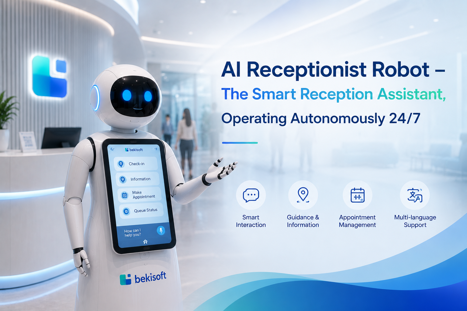 AI Receptionist Robot – The Smart Reception Assistant, Operating Autonomously 24/7